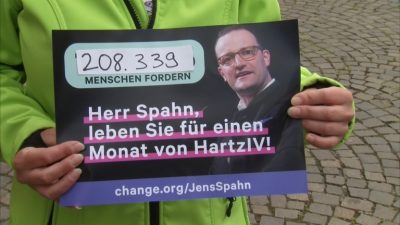 Petition: Spahn soll einen Monat von Hartz IV leben – aber er will es nicht ausprobieren
