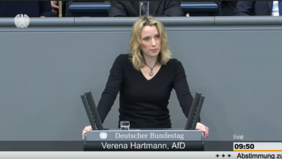 MdB Verena Hartmann fragt im Bundestag: „Was wären Sie ohne die AfD?“