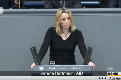 MdB Verena Hartmann fragt im Bundestag: “Was wären Sie ohne die AfD?”