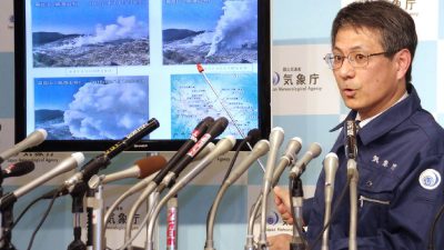 Vulkanausbruch in Japan: Behörde gibt Warnung heraus
