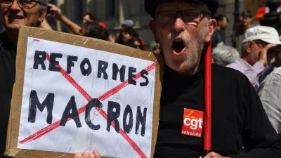 Frankreich streikt und protestiert gegen die Reformen von Staatschef Macron