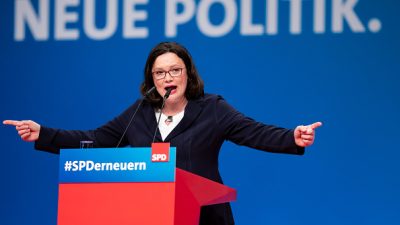 Nahles mit magerem Ergebnis zur SPD-Vorsitzenden gewählt
