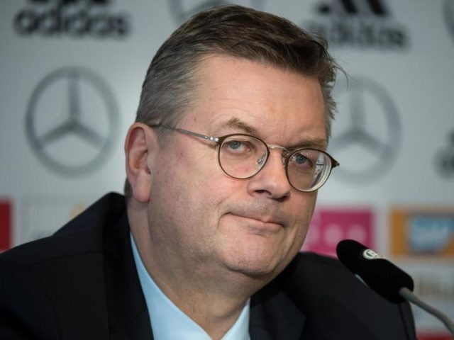 Möchte die EM 2024 unbedingt nach Deutschland holen: DFB-Präsident Reinhard Grindel. Foto: Fabian Sommer/dpa