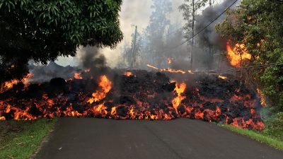 Vulkan auf Hawaii bedroht Kraftwerk