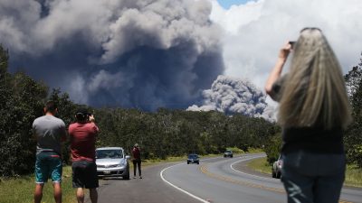 Alarmstufe rot wegen riesiger Aschewolke des Vulkans Kilauea auf Hawaii