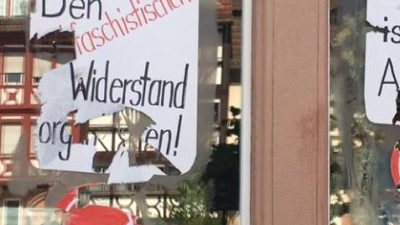 Tauberbischofsheim: Happy Birthday Karl? – 40-köpfige Antifa-Einheit randaliert am Marx-Geburtstag am AfD-Wahlkreisbüro
