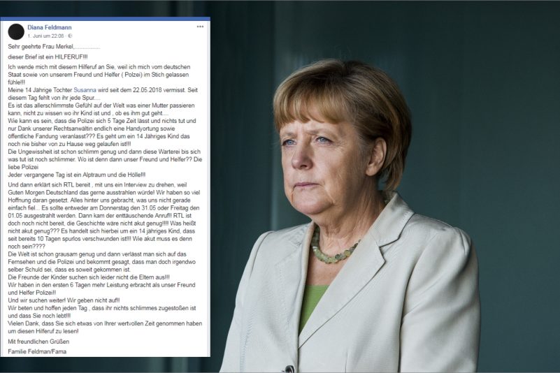 Mädchen-Mord in Wiesbaden: Verzweifelte Mutter der vermissten Susanna schrieb Hilfe-Brief an Angela Merkel