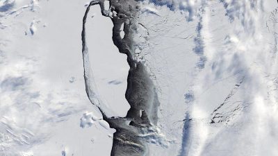 Ein Jahr nach dem Abbruch: Gigantischer Eisberg steckt fest