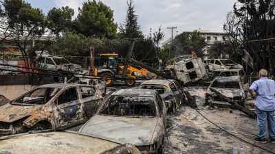 Lage in griechischen Waldbrand-Gebieten entspannt