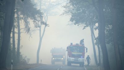 Nach riesigem Brand flammt ein Feuer in Brandenburg erneut auf