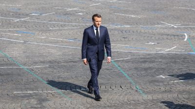 Bei Präsident Macron ist der Lack ab