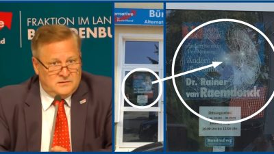 Panzerglas fängt Kugeln auf AfD-Bürgerbüro in Brandenburg ab – Warnung vor Ermittlungen im „rot-roten Sumpf“?