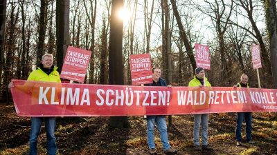 Gewaltsame Polizei durchsucht Aktivistencamp am Hambacher Forst