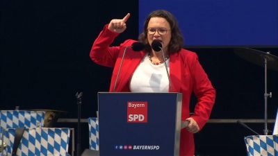 SPD-Chefin Nahles fordert Distanzierung der CSU von der AfD
