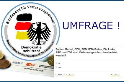“Sollten Merkel, CDU, SPD, Grüne, Linke, ARD und ZDF vom Verfassungsschutz beobachtet werden?” – Blogger Jürgen Fritz startet Umfrage