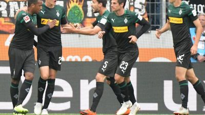 Plea rettet Gladbach einen Punkt: 1:1 in Augsburg