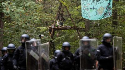 Räumung im Hambacher Forst beginnt – Massives Polizeiaufgebot