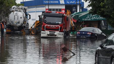Mindestens fünf Tote nach heftigem Regen und Überflutungen in Tunesien