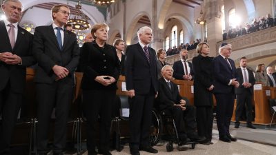 Steinmeier warnt vor „neuem, aggressiven Nationalismus“ – Merkel warnt vor wachsendem Hass gegen Juden