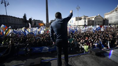 Proteste gegen die EU in Rom