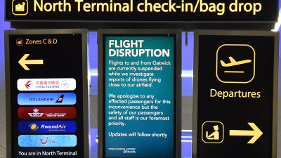 Chaos wegen Flugsicherungssystem am Flughafen Gatwick in London: Flugverkehr eingestellt
