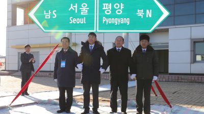 Nord- und Südkorea legen Grundstein zur Verbindung der Verkehrswege