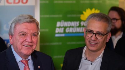 CDU und Grüne in Hessen stellen ihren Koalitionsvertrag vor