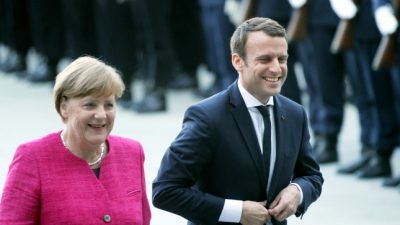 Kanzlerin Merkel bei Frankreichs Präsident Macron: Langfristige europäische Industriestrategie gesucht