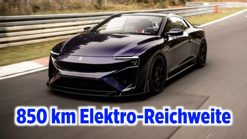 Elektro-Supersportwagen mit 850 km Reichweite vorgestellt