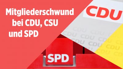 Mitgliederschwund bei CDU, CSU und SPD