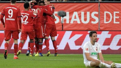 FC Bayern dran am BVB: 3:2-Sieg in Augsburg