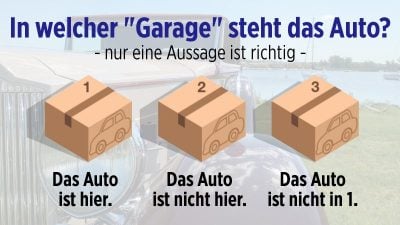 Ey, Mann, wer findet das Auto? – Ein Logik-Rätsel für Querdenker