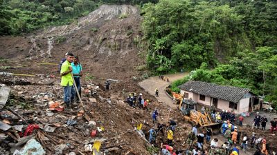 Mindestens 19 Tote bei Erdrutsch in Kolumbien