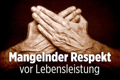 Die Hälfte der deutschen Rentner vermisst eine Anerkennung der Lebensleistung