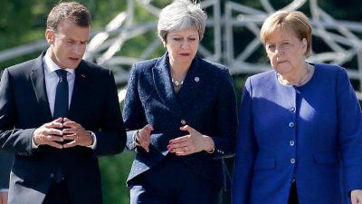 Charmeoffensive: May wirbt bei Merkel und Macron für längere Brexit-Frist