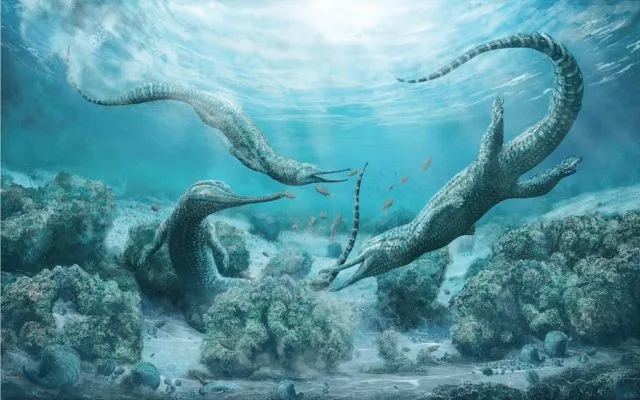 Fischsaurier &quot;Mystriosuchus steinbergeri&quot;
