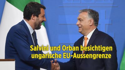 Matteo Salvini und Viktor Orban besichtigen ungarische EU-Aussengrenze