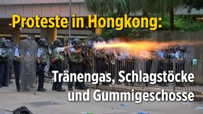 Tränengas, Schlagstöcke und Gummigeschosse bei Zusammenstößen mit Demonstranten in Hong Kong eingesetzt