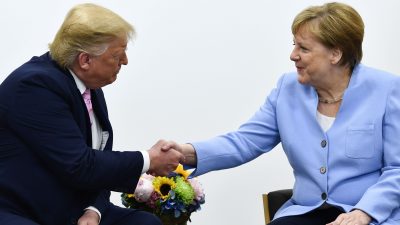G20-Gipfel: Trump kritisiert Deutschlands niedrigen Wehretat begrüßt Merkel aber freundschaftlich