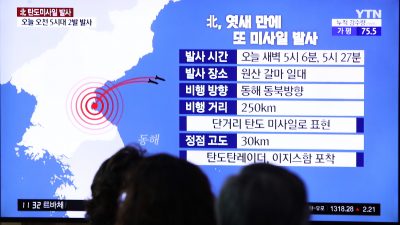 Nordkorea feuert erneut zwei ballistische Raketen ab