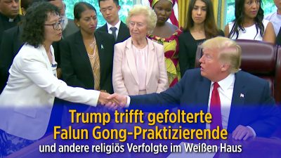 Trump trifft gefolterte Falun Gong-Praktizierende & Kundgebungen zu 20 Jahre Verfolgung