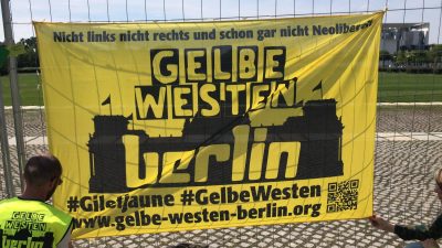 „Gelbwesten“ am Berliner Reichstag