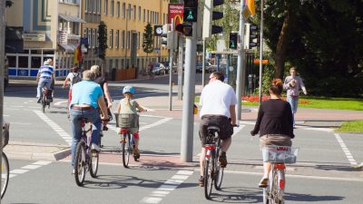 Radfahrer ignorieren häufiger die Verkehrsregeln