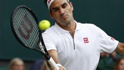 Federer im Eiltempo ins Viertelfinale von Wimbledon