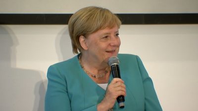Kanzlerin Merkel erläutert AfD-Politiker ihr Demokratieverständnis