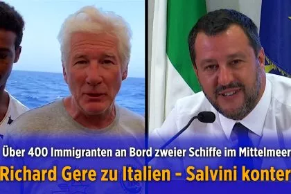 Richard Gere, Matteo Salvini und 411 Migranten an Bord von NGO-Schiffen im Mittelmeer