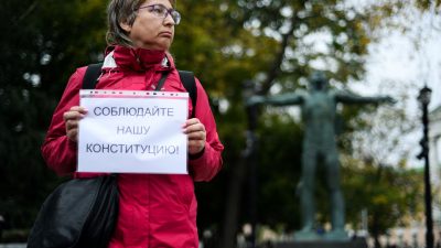 Einzelne Proteste der Opposition nach Demonstrationsverbot in Moskau