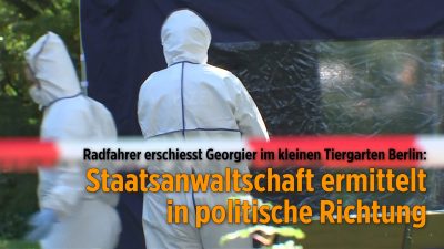 Radfahrer erschießt Georgier im kleinen Tiergarten Berlin: Staatsanwaltschaft ermittelt in politische Richtung