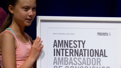 Greta Thunberg erhält Amnesty-Ehrentitel „Botschafterin des Gewissens“