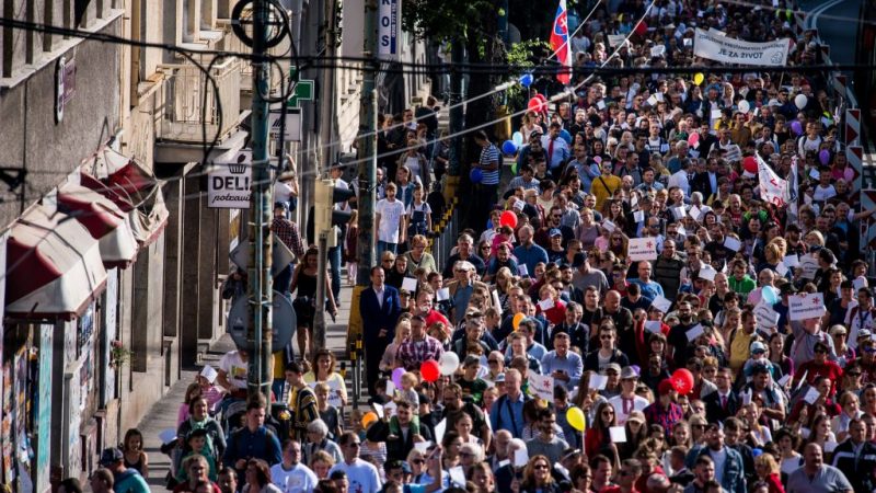 50.000 Menschen demonstrieren in Bratislava gegen Recht auf Abtreibung